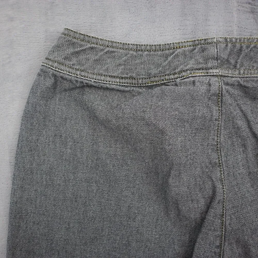 Liz Claiborne Pants Womens 8 Gray Straight Ankle Zip Hook Eye Dark Wash Jeans